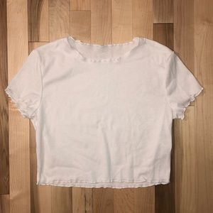 White crop top